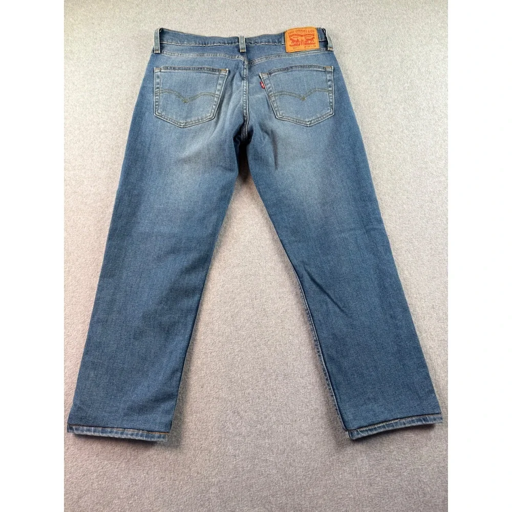 Levis 511 Slim Fit Jeans Mens 32 Medium Wash Blue Denim Shortened 24 Inseam